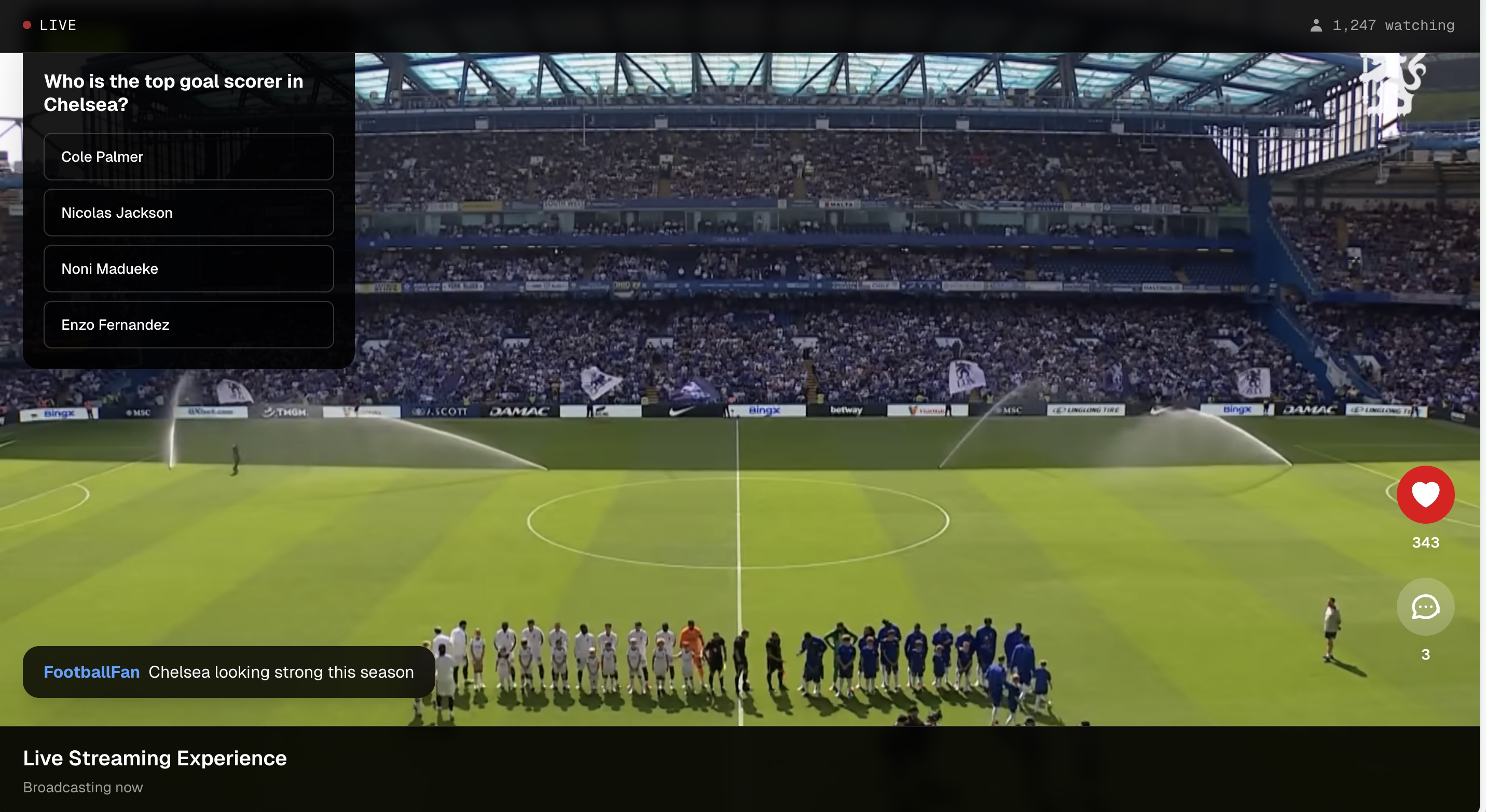 Creating Engagement in Live Streams